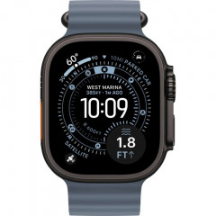 Apple Watch Ultra 3 (2025), 49 мм, корпус из титана цвета «Black», ремешок Ocean Band цвета «Anchor Blue», синий