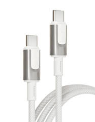 Дата-кабель VLP Force Line 100W USB-C + USB-C, 1.2m, белый
