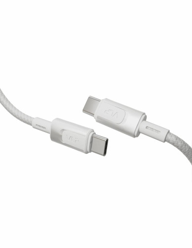Дата-кабель VLP Force Line 100W USB-C + USB-C, 1.2m, белый