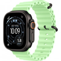 Apple Watch Ultra 3 (2025), 49 мм, корпус из титана цвета «Black», ремешок Ocean Band цвета «Neon Green», зелёный