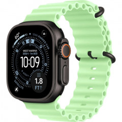 Apple Watch Ultra 3 (2025), 49 мм, корпус из титана цвета «Black», ремешок Ocean Band цвета «Neon Green», зелёный