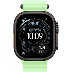 Apple Watch Ultra 3 (2025), 49 мм, корпус из титана цвета «Black», ремешок Ocean Band цвета «Neon Green», зелёный