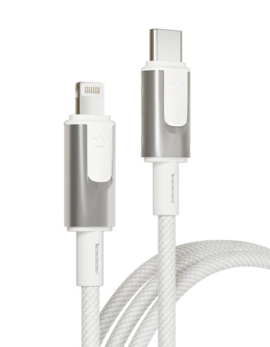 Дата-кабель VLP Force Line 30W USB-C + Lightning, 1.2m, белый