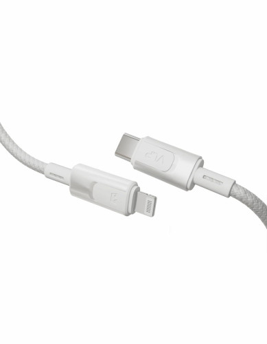 Дата-кабель VLP Force Line 30W USB-C + Lightning, 1.2m, белый