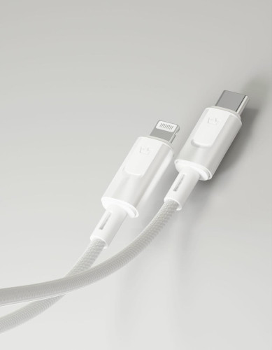 Дата-кабель VLP Force Line 30W USB-C + Lightning, 1.2m, белый