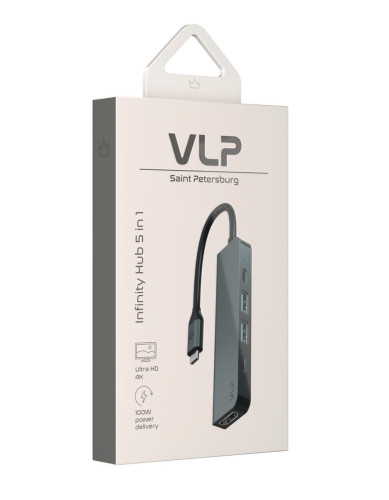 Адаптер VLP Infinity USB-C Hub 5 в 1, графит