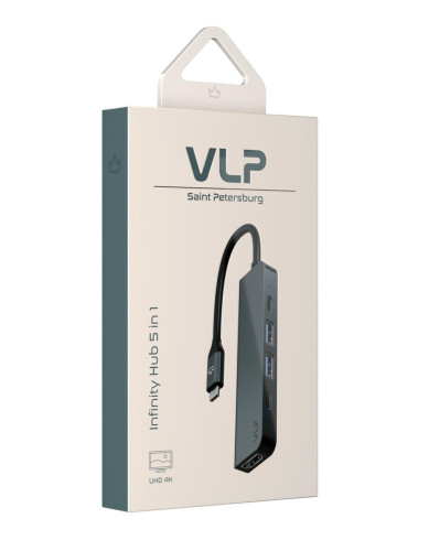 Адаптер VLP Infinity USB-C Hub 5 в 1, графит