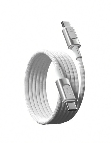 Дата-кабель VLP Force Line Magnet USB-C, 1.5м, 100W USB 2.0, белый