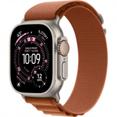 Apple Watch Ultra 3 (2025), 49 мм, корпус из титана цвета «Natural», ремешок Alpine Loop цвета «Terra Cotta», коричневый