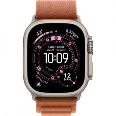 Apple Watch Ultra 3 (2025), 49 мм, корпус из титана цвета «Natural», ремешок Alpine Loop цвета «Terra Cotta», коричневый