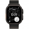 Apple Watch Ultra 3 (2025), 49 мм, корпус из титана цвета «Black», ремешок Titanium Milanese Loop цвета «Black», чёрный