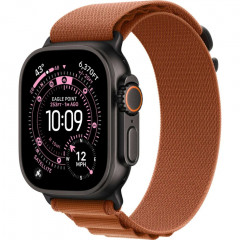 Apple Watch Ultra 3 (2025), 49 мм, корпус из титана цвета «Black», ремешок Alpine Loop цвета «Terra Cotta», коричневый